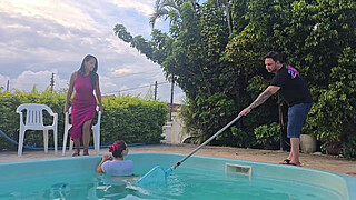 I gave some to my husband's friends in the kitchen while he was cleaning the pool.