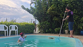 I gave some to my husband's friends in the kitchen while he was cleaning the pool.