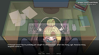 Naruto: Kunoichi Trainer | Hot Blonde Secretary Babe With A Big Perfect Ass Public Blowjob And Anal Sex With Creampie At Office | Anime Hentai Porn Game