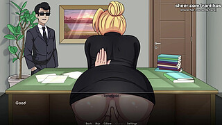 Naruto: Kunoichi Trainer | Hot Blonde Secretary Babe With A Big Perfect Ass Public Blowjob And Anal Sex With Creampie At Office | Anime Hentai Porn Game