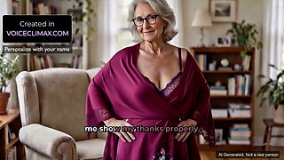 Hot Granny Seduces Me - AI Generated GILF I meet on the street wants to fuck me - ASMR POV old lady