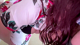 The juicy ass of a mature stepmom aroused her stepson and he fucked her in her mouth and anal