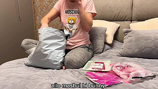 Real Cheating - Fucked My Wife's Stupid Friend and Cum in Her Mouth - Russian Amateur with Talk and English Subtitles