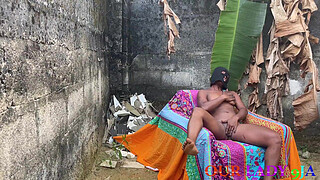 A Playful Day With My Ebony Horny Neighbor Outside The House