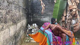 A Playful Day With My Ebony Horny Neighbor Outside The House