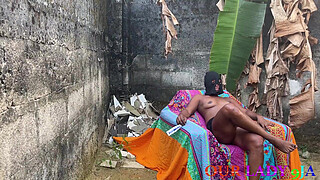 A Playful Day With My Ebony Horny Neighbor Outside The House