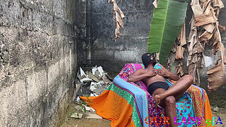 A Playful Day With My Ebony Horny Neighbor Outside The House