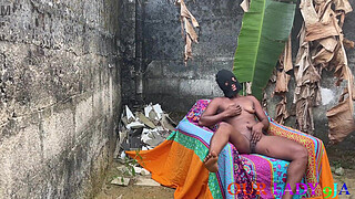 A Playful Day With My Ebony Horny Neighbor Outside The House