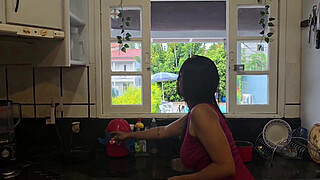 I gave some to my husband's friends in the kitchen while he was cleaning the pool. End of story.