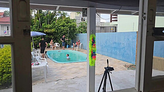 I gave some to my husband's friends in the kitchen while he was cleaning the pool. End of story.