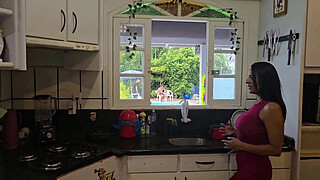 I gave some to my husband's friends in the kitchen while he was cleaning the pool. End of story.