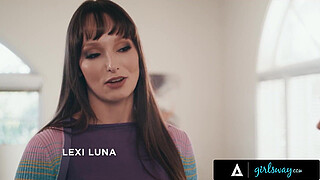 GIRLSWAY - Clueless MILF Lexi Luna Gives stepbae Sky Wonderland ORGASMS With Controller