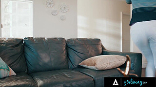 GIRLSWAY - Clueless MILF Lexi Luna Gives stepbae Sky Wonderland ORGASMS With Controller