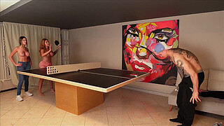 Strip game! If you end up naked, you have to fuck me and my friend - Sara Blonde