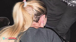 Dogging with Mrs. Moema and 3 strangers in the middle of the street, the last one gave me milk in my mouth.