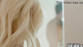 Hot Kenna James spies on boyfriend masturbating then mutual masturbation