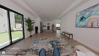 VR Bangers: Your Girlfriend Fucks You With Her Blonde Friend As An Apology In Awesome Threesome pt.2