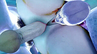 Hot Blonde Gets Gang Banged in Club