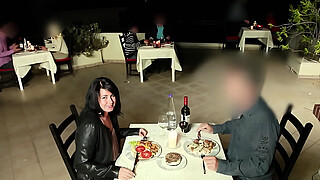 Public extreme! I pulled out his giant cock in the middle of the restaurant...