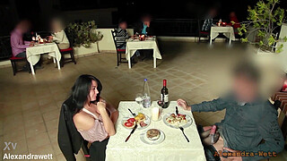 Public extreme! I pulled out his giant cock in the middle of the restaurant...