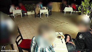 Public extreme! I pulled out his giant cock in the middle of the restaurant...