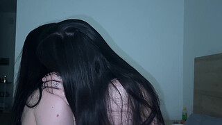 Tightly squeezed my stepsister between my legs and rewarded her with an orgasm