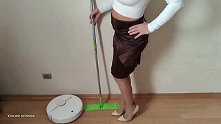 Studying psychology with a friend's mom in the office made us lovers and her big tits and ass!