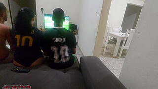 I had to have sex with my husband's friend because of a bet, but I got turned on and ended up having a threesome with both of them.