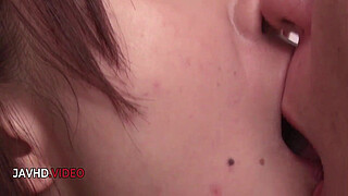 Lingerie clad wild Japanese babe delivers Creampie bliss through oral prowess Blowjob