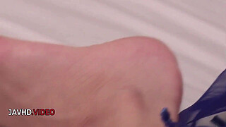 Lingerie clad wild Japanese babe delivers Creampie bliss through oral prowess Blowjob