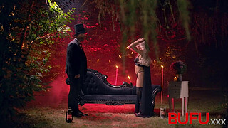 BUFU XXX. Blonde hot witch Veronica Leal used all her holes by a huge cock