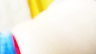 I fuck a milf doggy style with a dildo in her ass, pawg