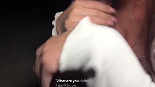 A busty beauty suffers from betrayal on the beach at night and finds solace in a quickie with a stranger