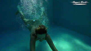 All Natural MILF Julia North Underwater Anal in the pool