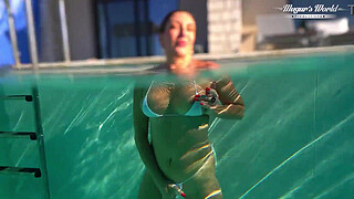All Natural MILF Julia North Underwater Anal in the pool