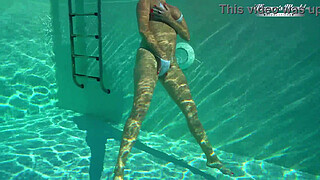 All Natural MILF Julia North Underwater Anal in the pool