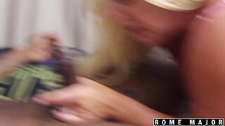 Rome Major Cums Hard In Alexis Golden Mouth After Interracial Fuck!