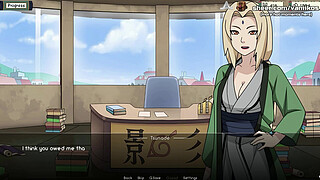 Naruto: Kunoichi Trainer | Blonde MILF Tsunade With Big Boobs Face Fuck Deepthroat, Pussy Sex And Hot Anal Fucking With Creampie | Naruto Anime Hentai Porn Game