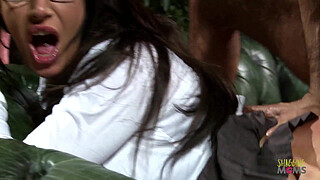 These horny milfs with big fake tits like to dress up in college uniforms and fuck in threesome