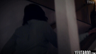 Big tits curvy MILF wife fucks cheating hubby and teen babysitter