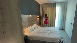 Had To Sleep Next To My Busty Redhead Step Mom And Fucked Her Raw