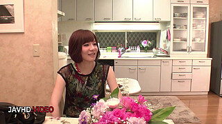 Threesome fun begins when naughty JAV legend Airi Miyazaki Blowjob skills shine Mature