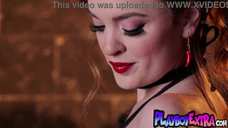 Redhead big boobed all natural naked MILF Katriana Lohan fixing her car