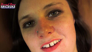 Busty Brunette Amateur Sarah James Sloppy Deepthroat Hardcore Pound!