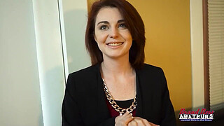 Fiery Redhead Ravyn Solo Toy Play Deep Dildo Ride & Squirting Climax!