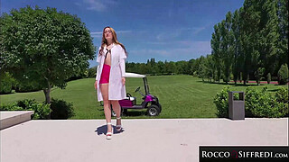 ROCCO SIFFREDI - Blonde vs Redhead - Babe Ann Joy & Hottie Dolly Dyson Destroyed by Huge Dick Outdoors
