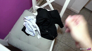 Curvy Big Butt Switzerland Girl talk to Risky Dirty Fuck on kitchen Table and Squirt before get cum in Pussy