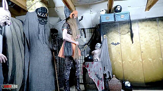 Halloween Frenzy: Terry in Freaky Rabbit Costume Fucks Hard Belgian Witch Alice Maze