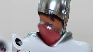 Fembot Blowjob Close-Up: Robotic Lips Sucking Robotic Cock
