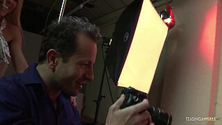 Flirting with the busty brunette and blonde milfs leads to DP and an anal foursome